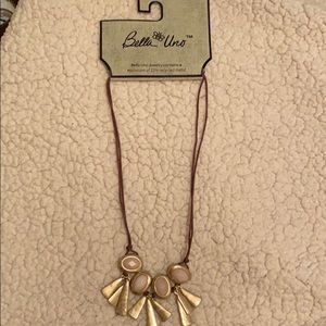 Bella Uno Jasper Triple Drop Pendant Necklace